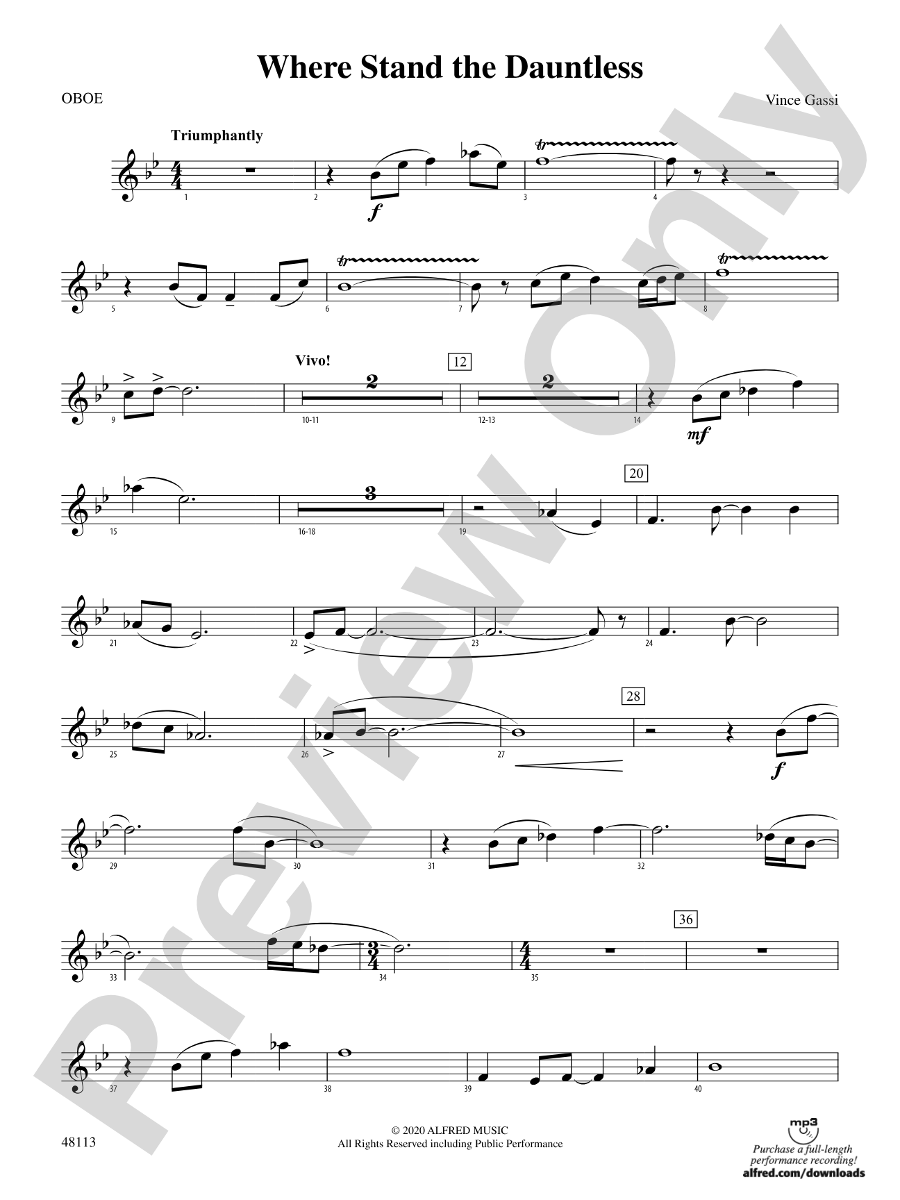 Where the Dauntless Stand: Oboe