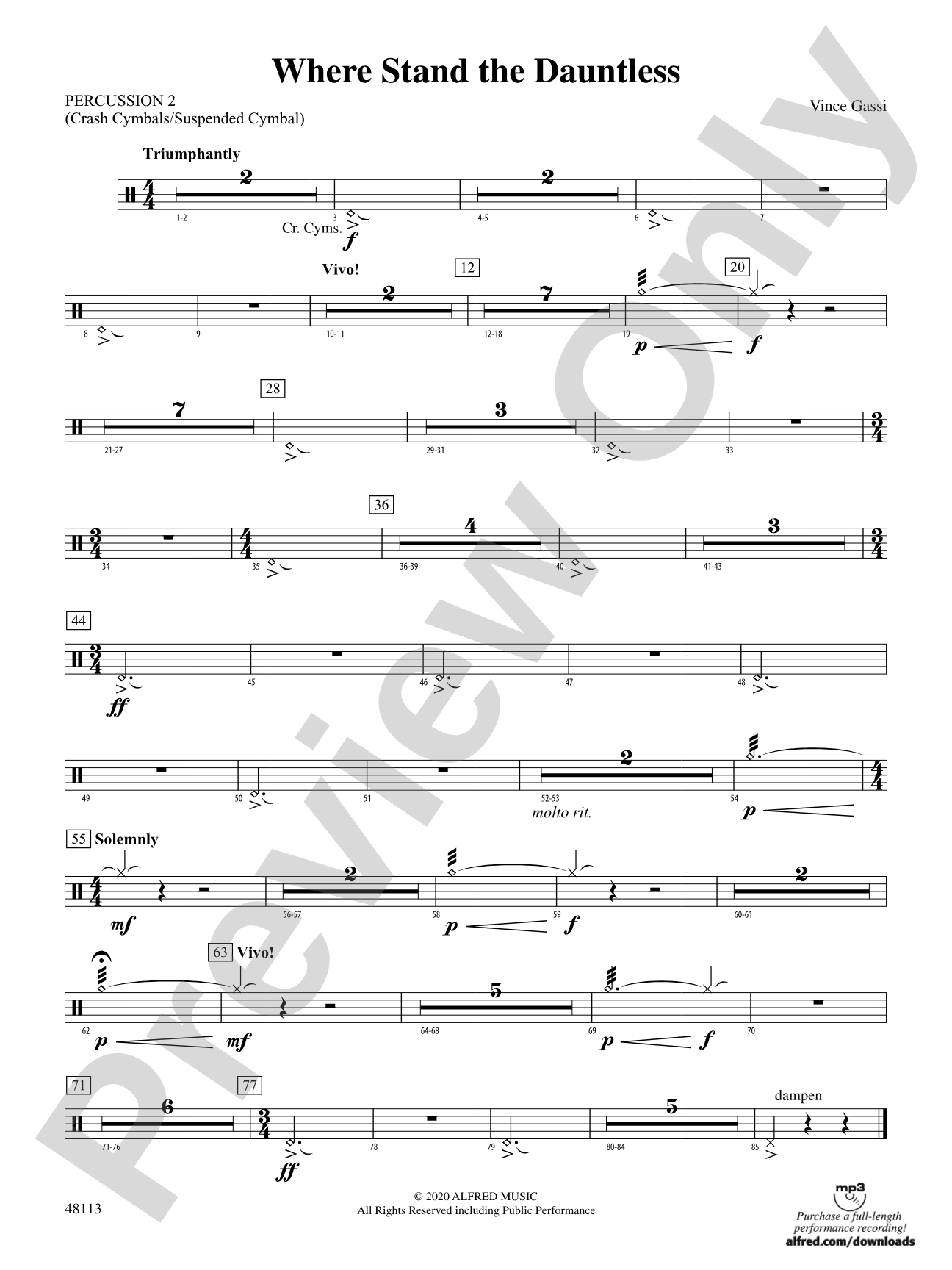 Where the Dauntless Stand: 2nd Percussion