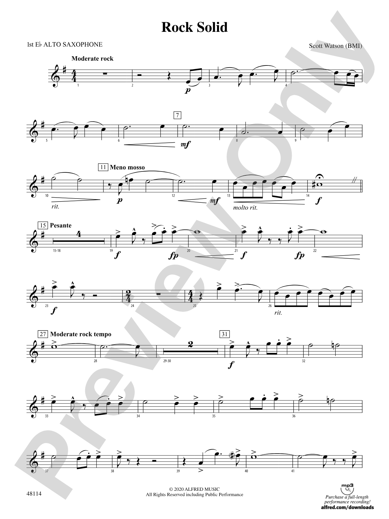 Rock Solid: E-flat Alto Saxophone