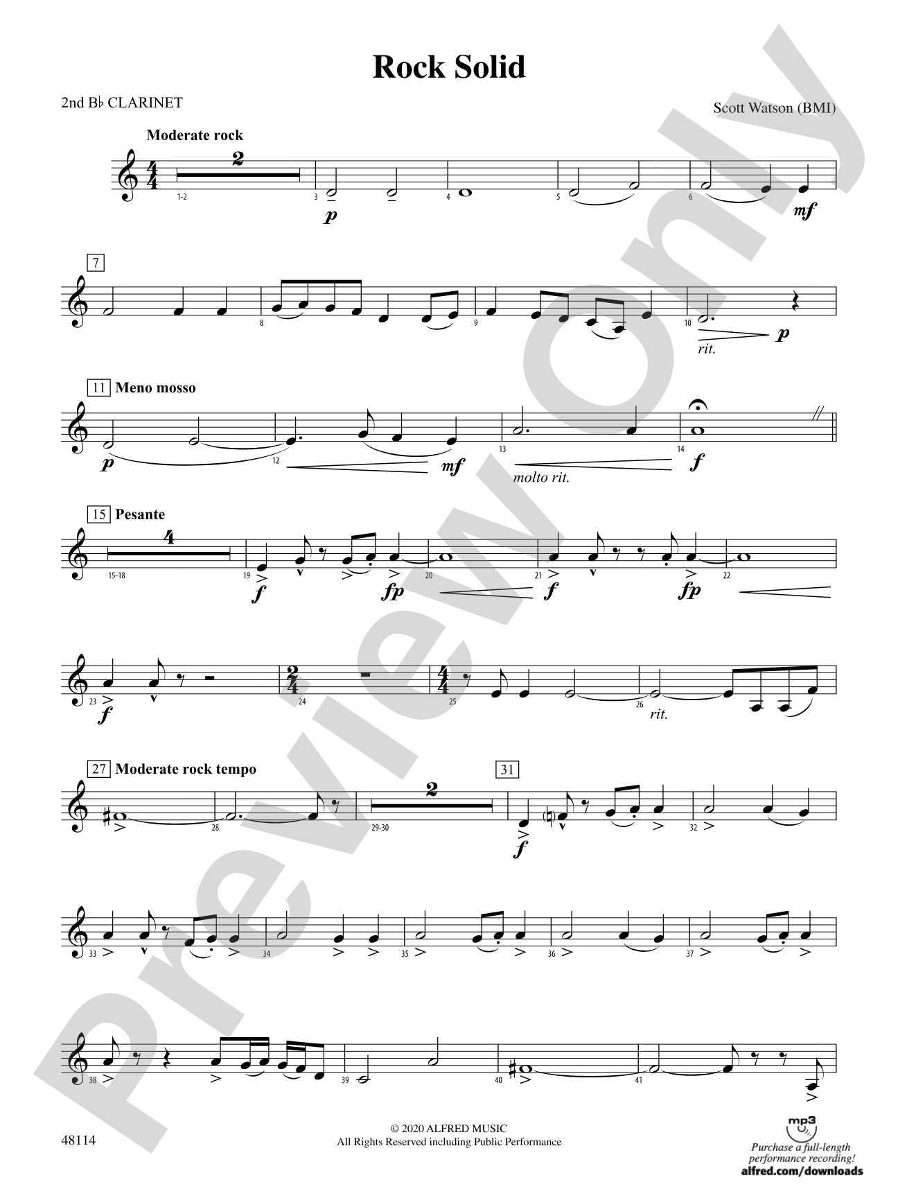 Rock Solid: 2nd B-flat Clarinet
