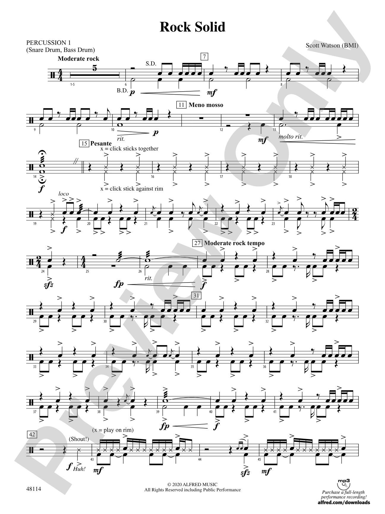 Rock Solid: 1st Percussion