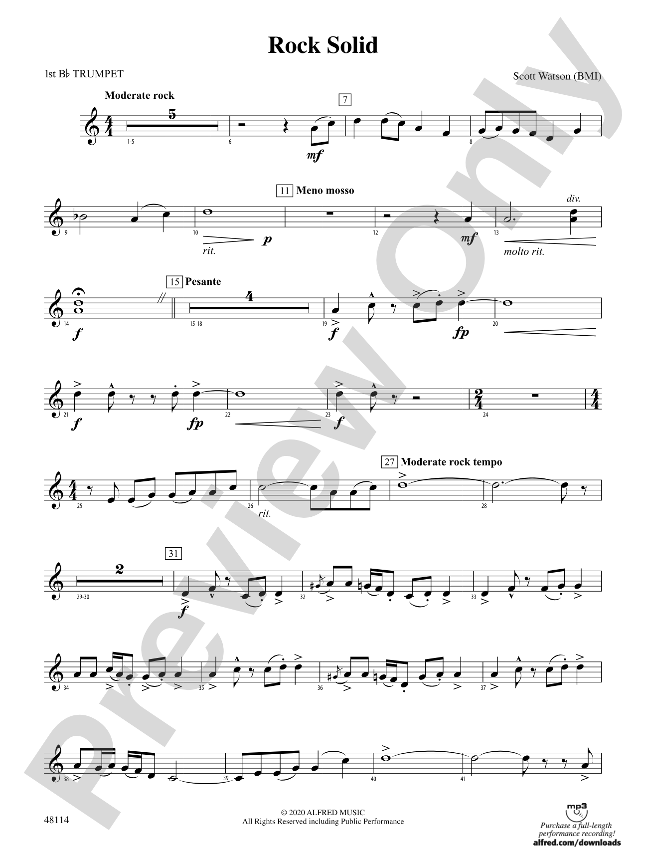 Rock Solid: 1st B-flat Trumpet