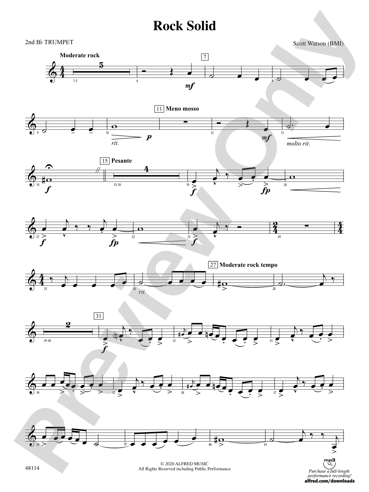 Rock Solid: 2nd B-flat Trumpet