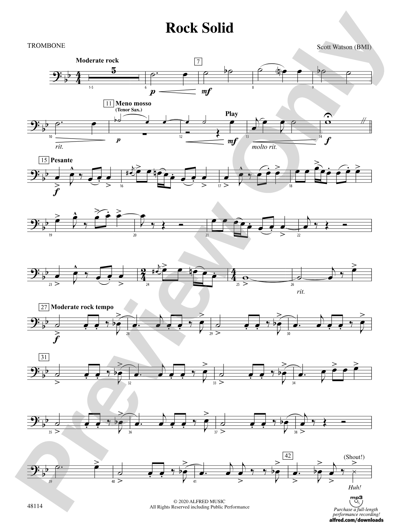 Rock Solid: 1st Trombone