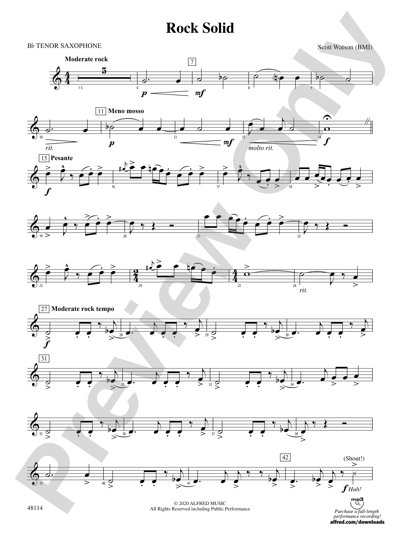Rock Solid: B-flat Tenor Saxophone