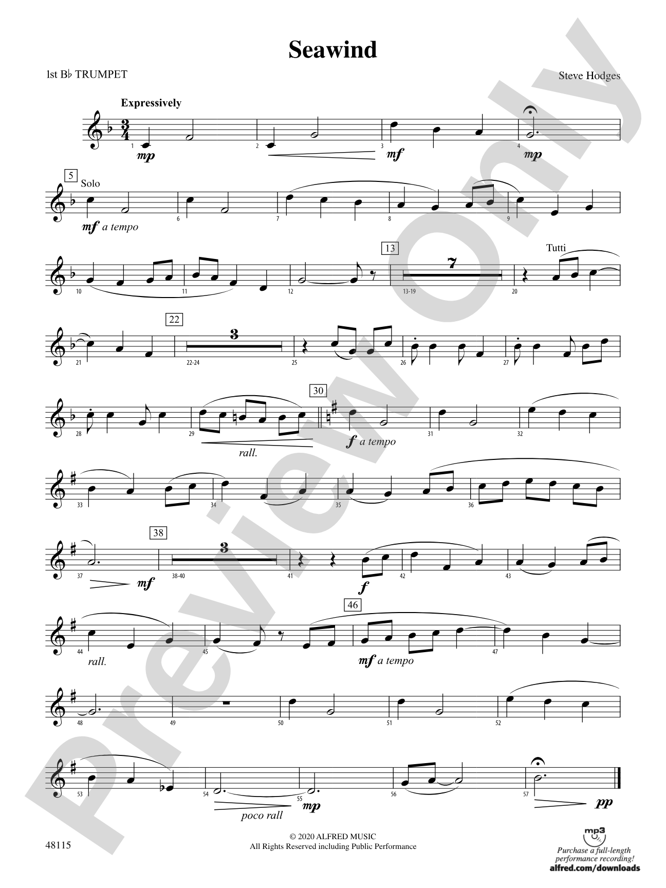Seawind: 1st B-flat Trumpet