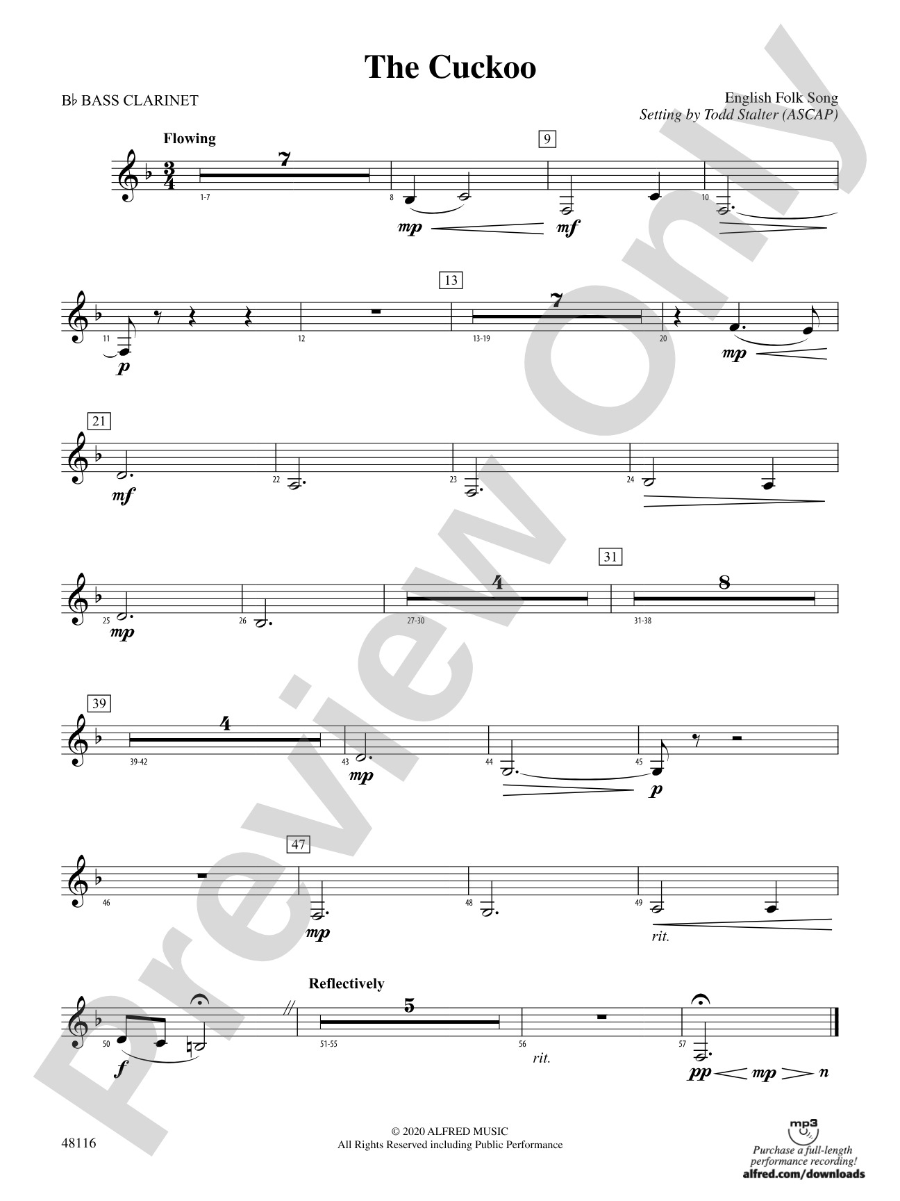 The Cuckoo: B-flat Bass Clarinet