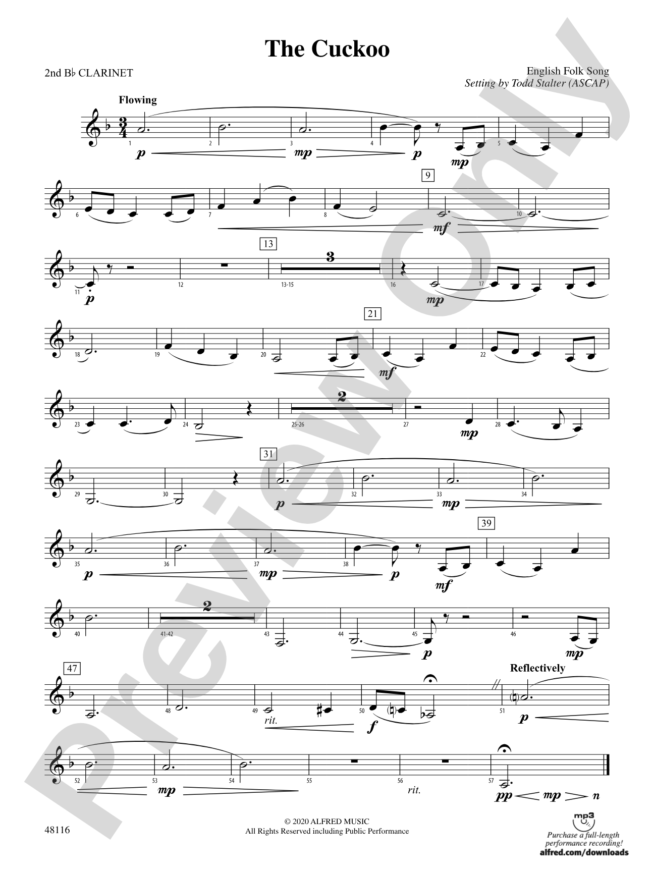 The Cuckoo: 2nd B-flat Clarinet