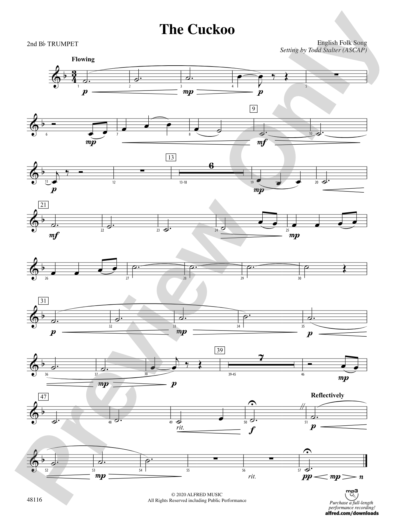 The Cuckoo: 2nd B-flat Trumpet