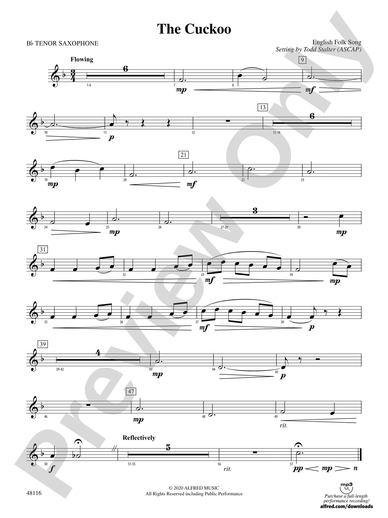 The Cuckoo: B-flat Tenor Saxophone