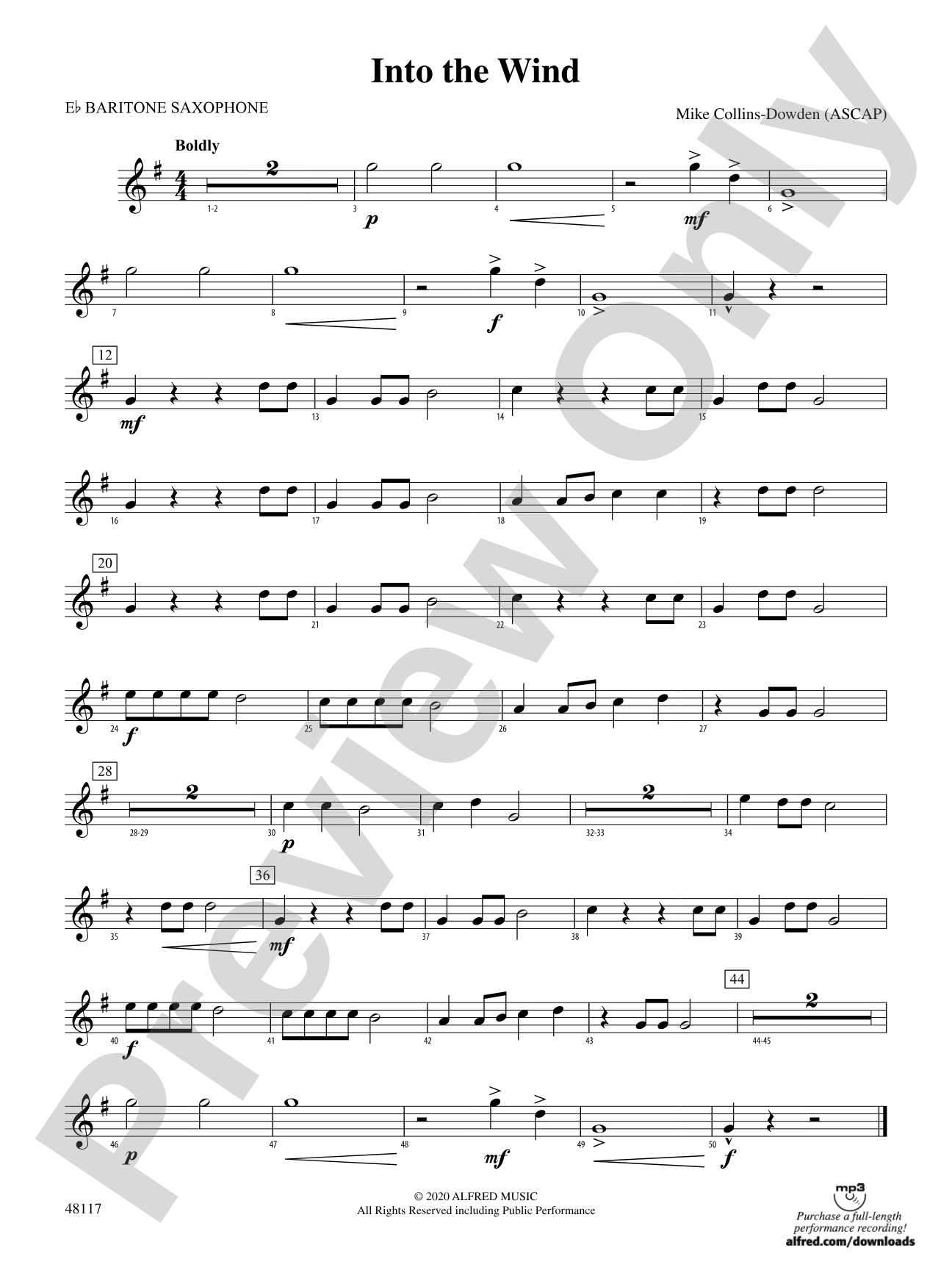 Into the Wind: E-flat Baritone Saxophone