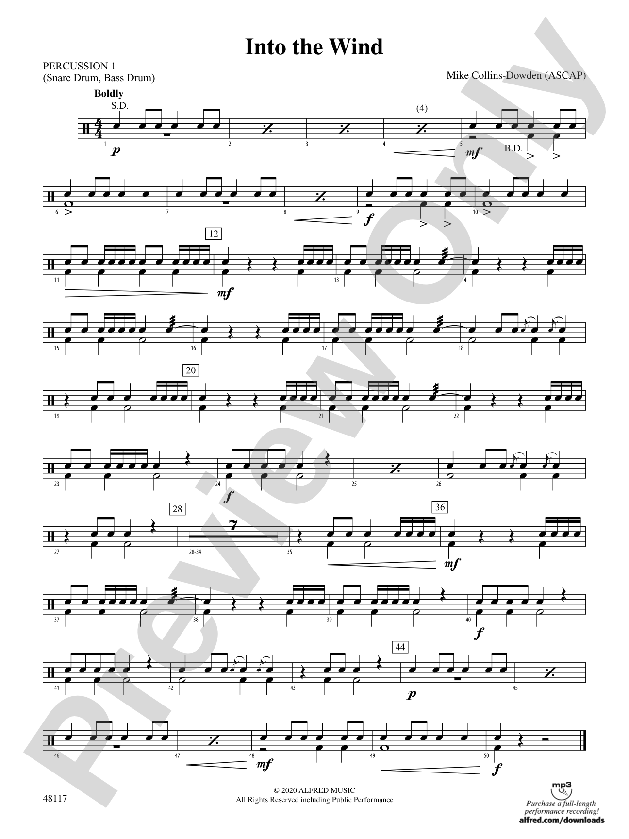 Into the Wind: 1st Percussion