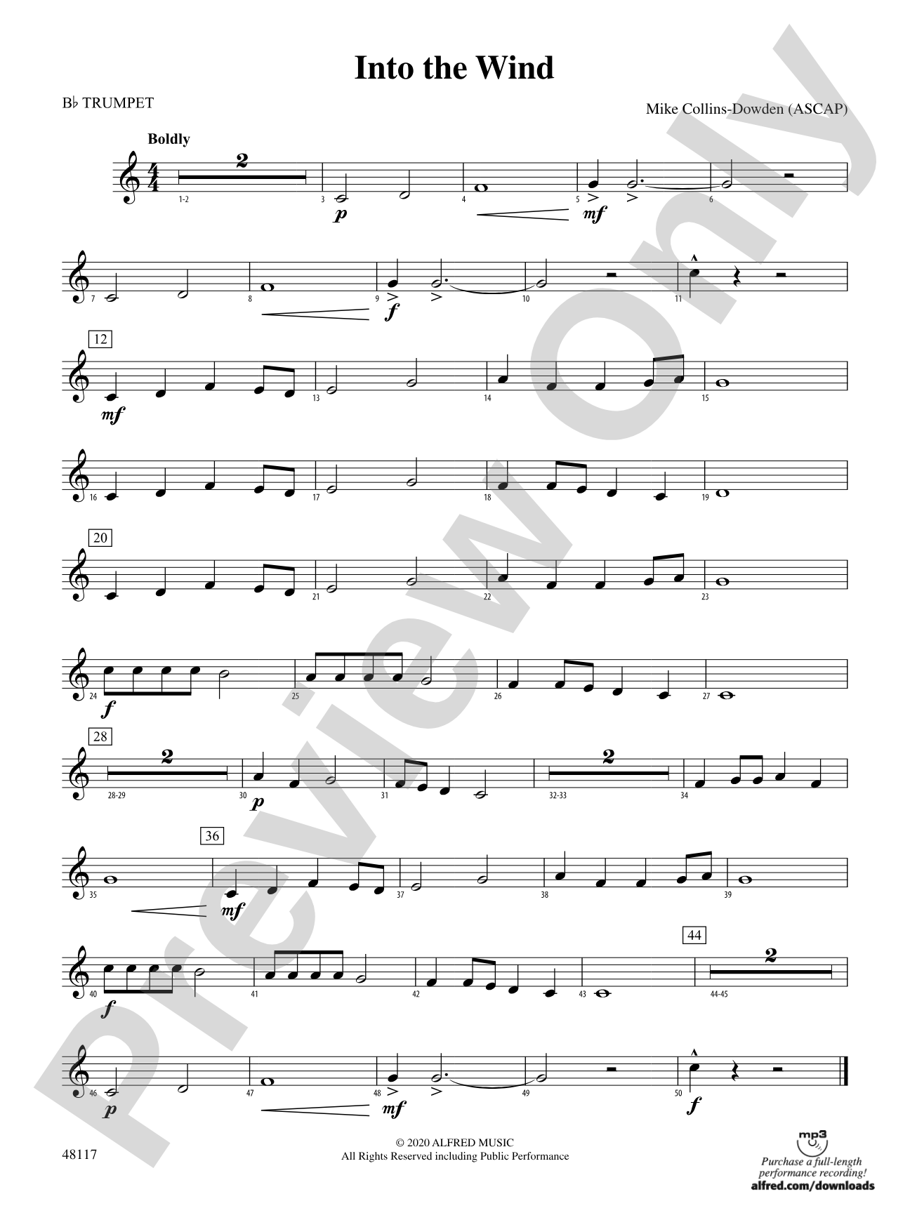 Into the Wind: 1st B-flat Trumpet