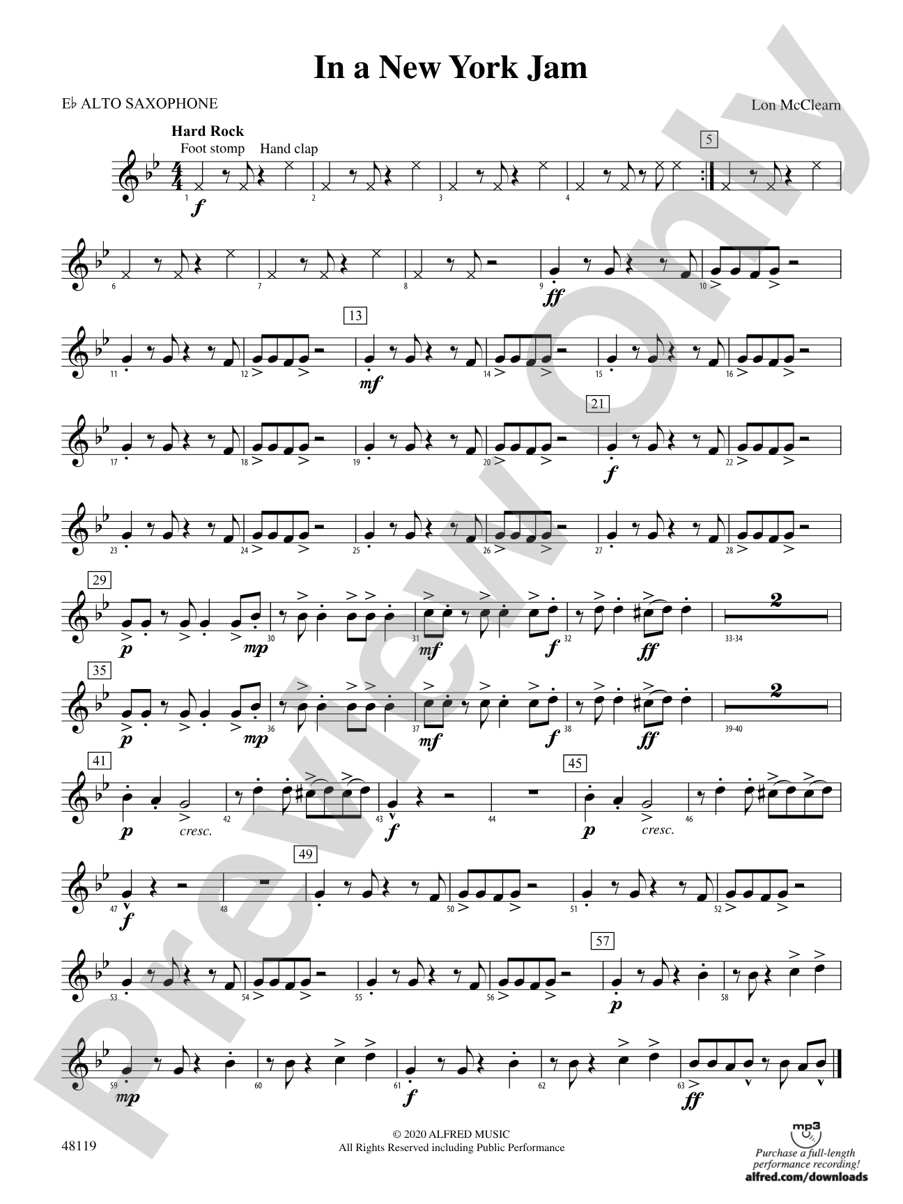 In a New York Jam: E-flat Alto Saxophone