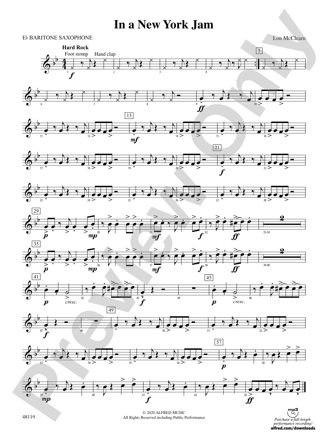In a New York Jam: E-flat Baritone Saxophone