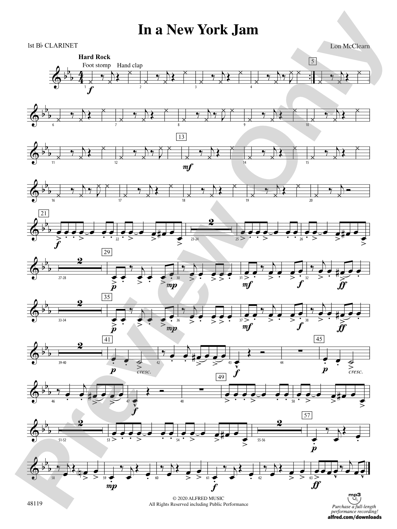 In a New York Jam: 1st B-flat Clarinet