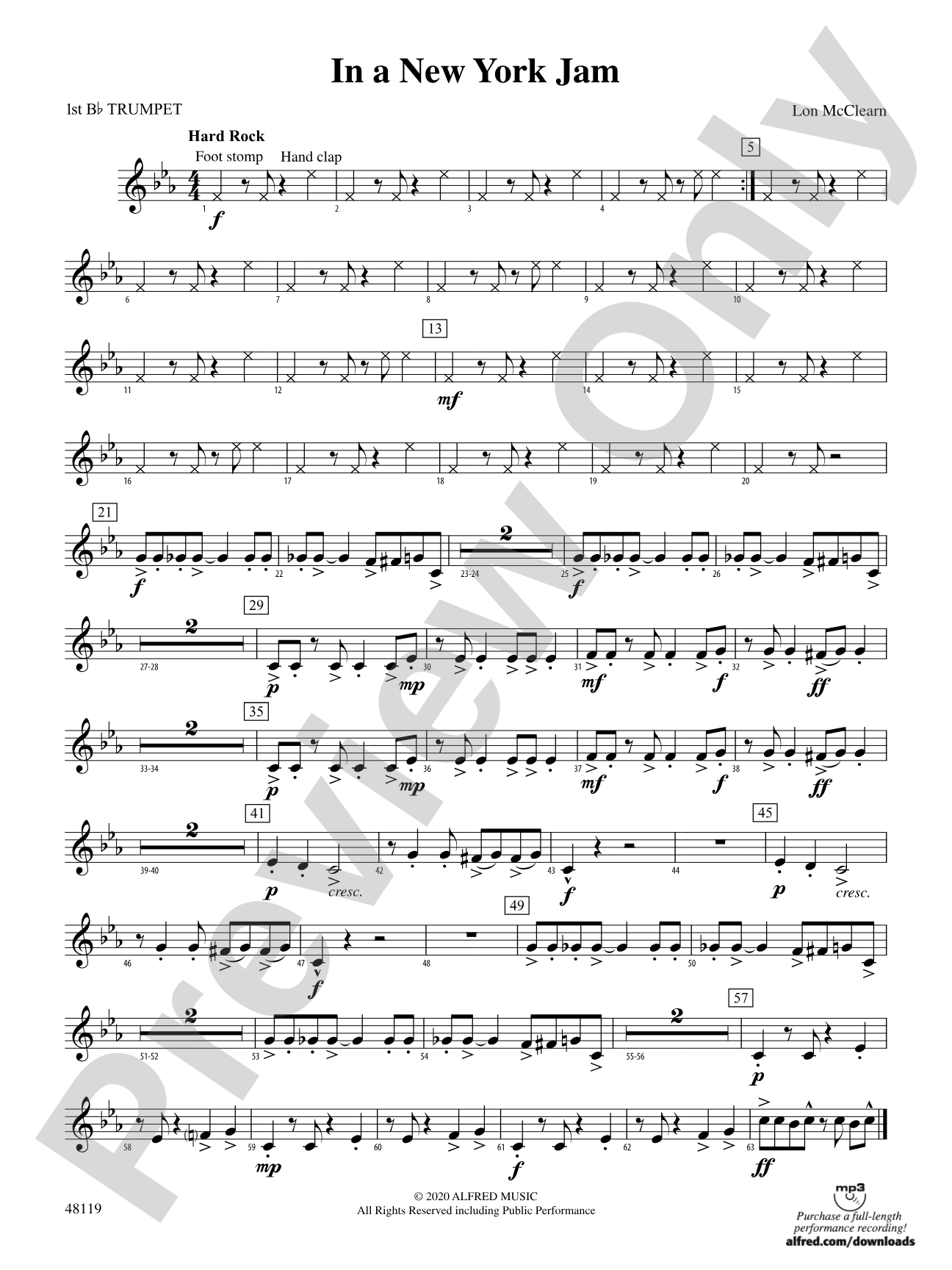 In a New York Jam: 1st B-flat Trumpet