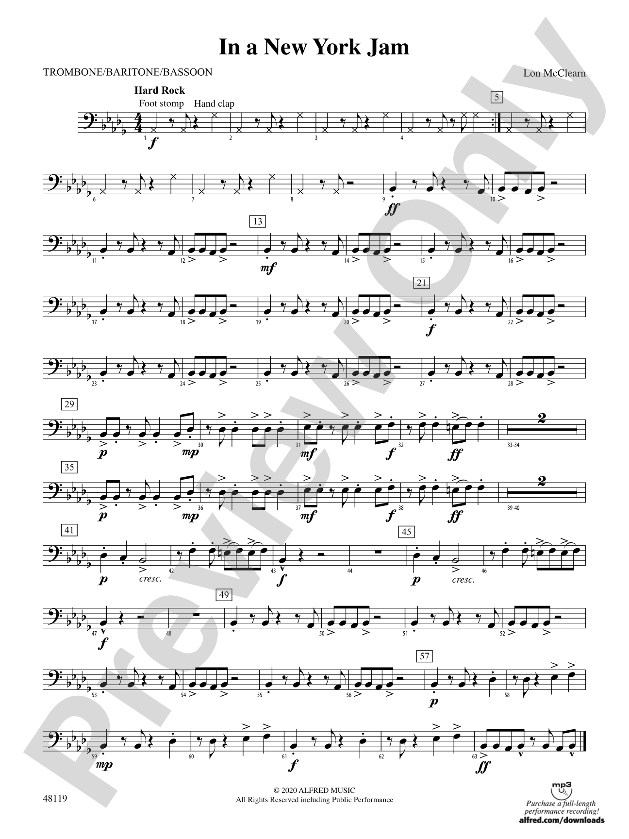 In a New York Jam: 1st Trombone