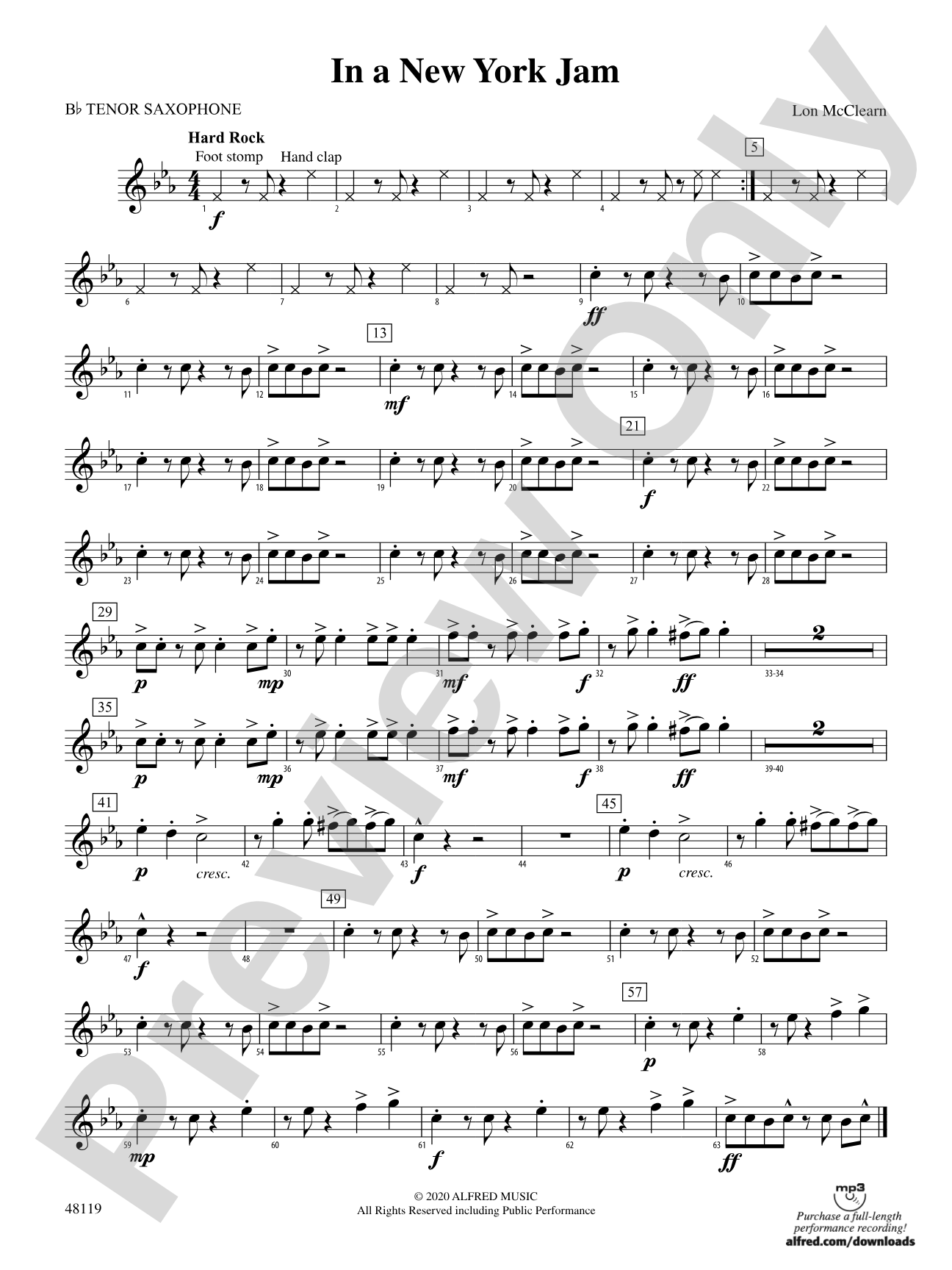 In a New York Jam: B-flat Tenor Saxophone