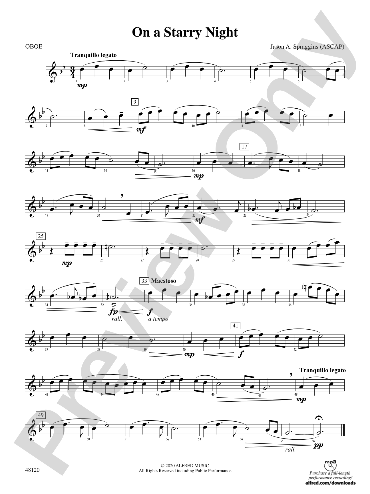On a Starry Night: Oboe