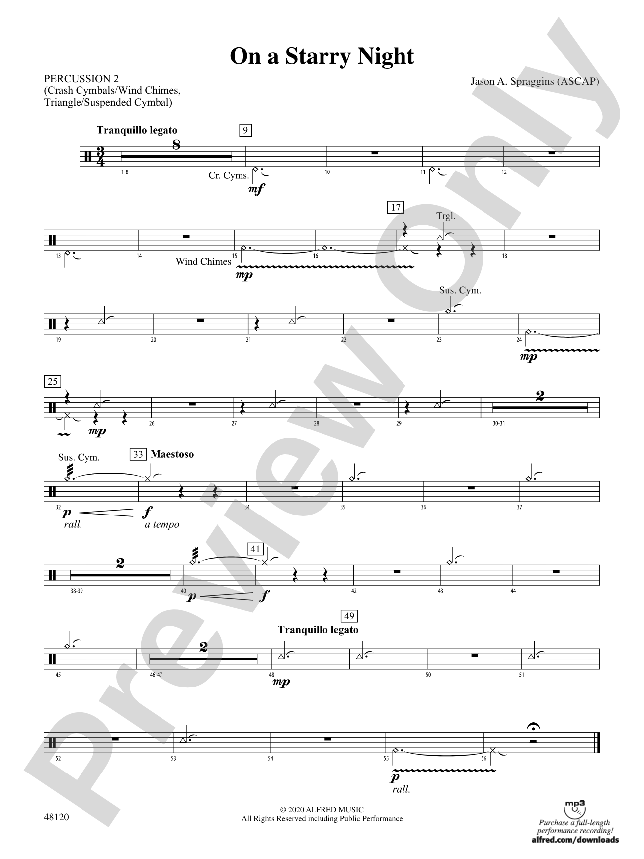 On a Starry Night: 2nd Percussion