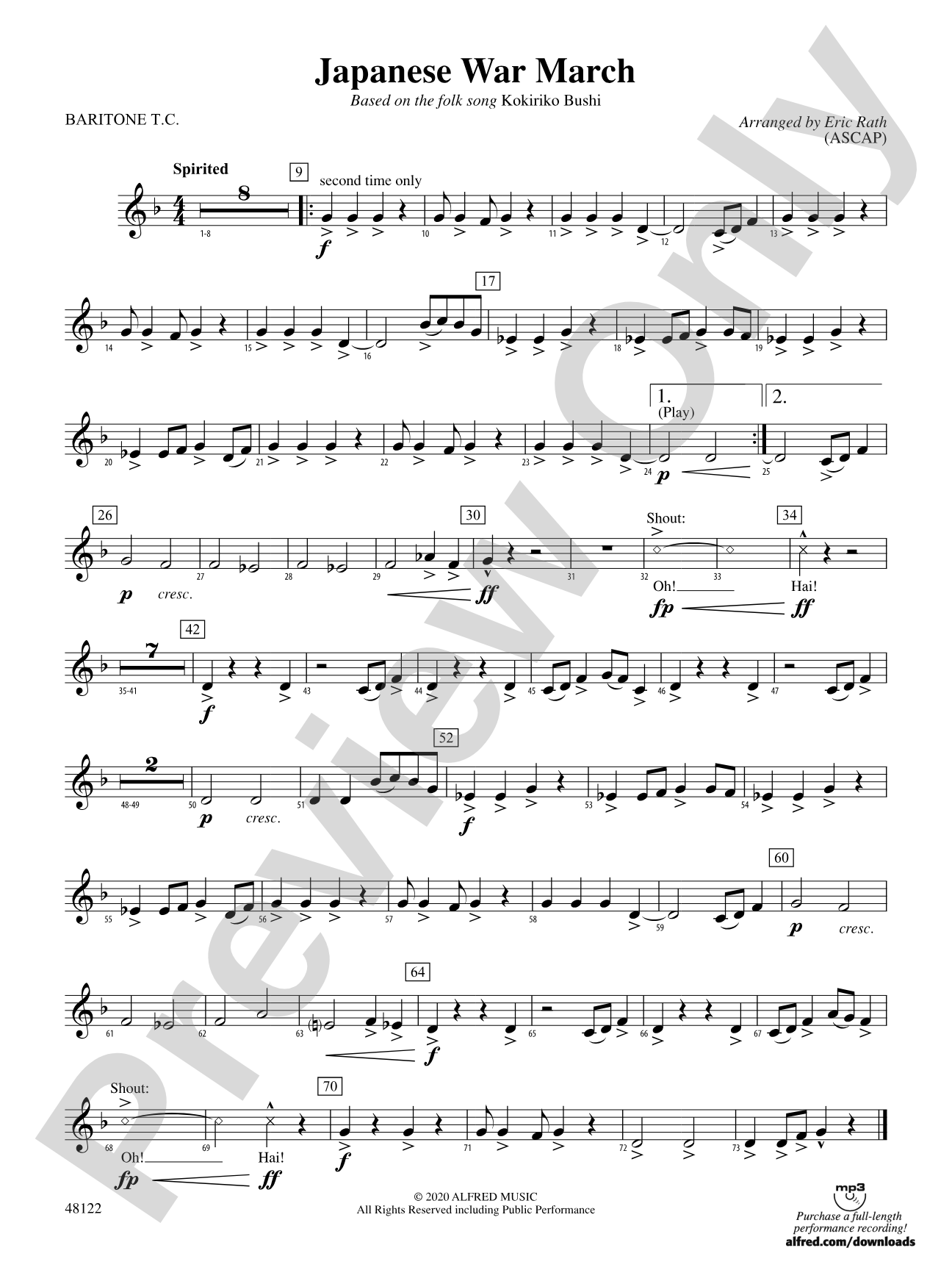 Japanese War March: Baritone T.C.