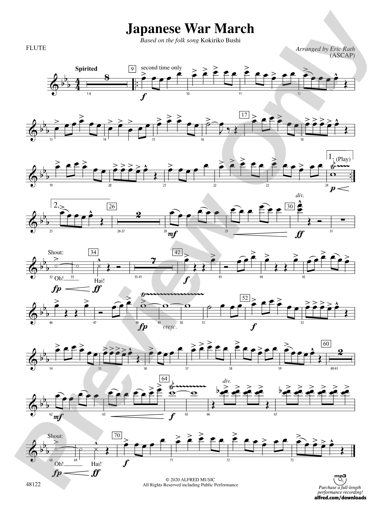 Japanese War March: Flute