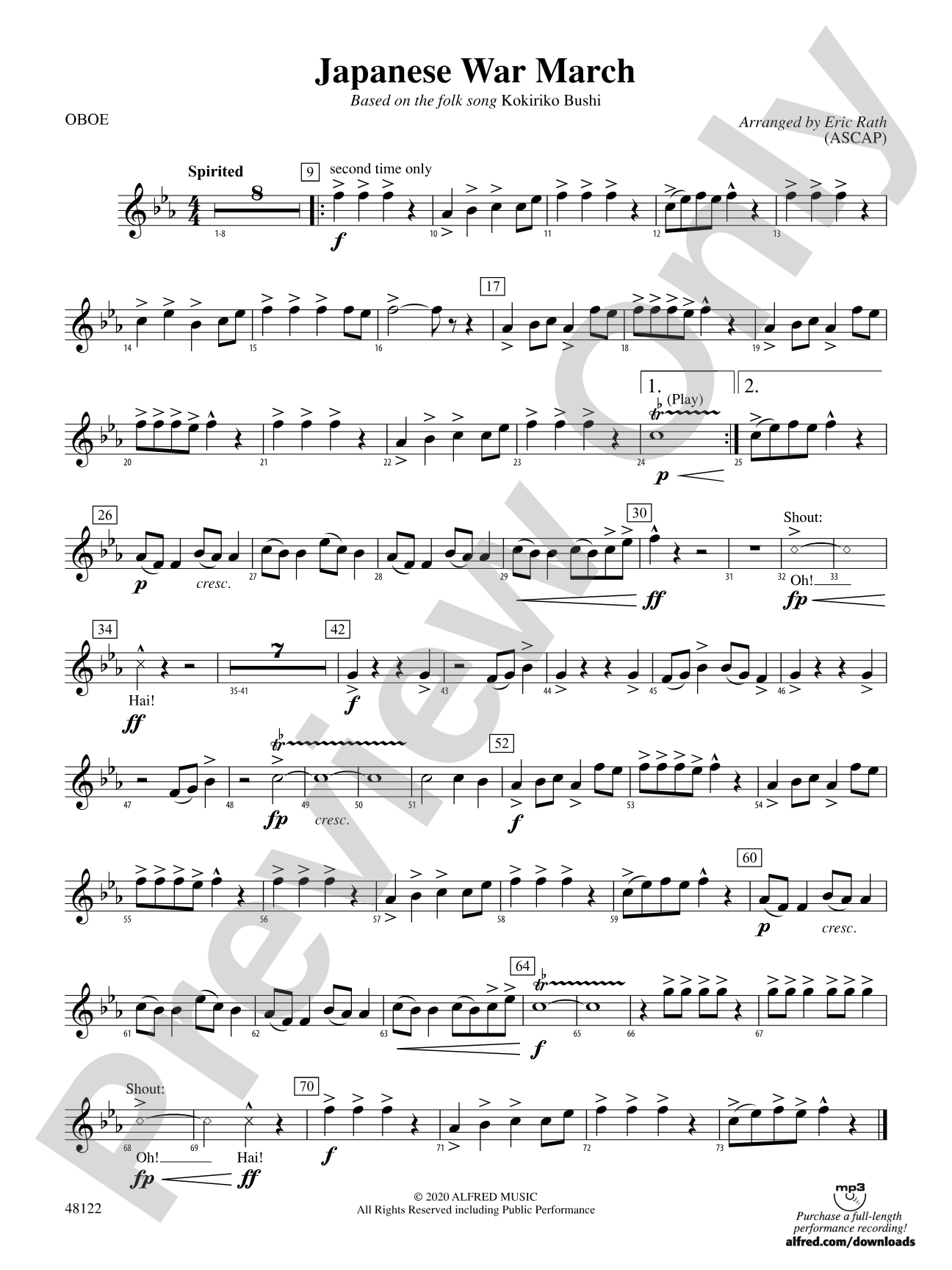 Japanese War March: Oboe
