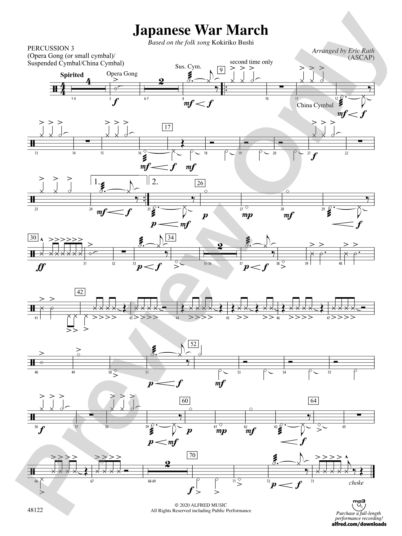 Japanese War March: 3rd Percussion