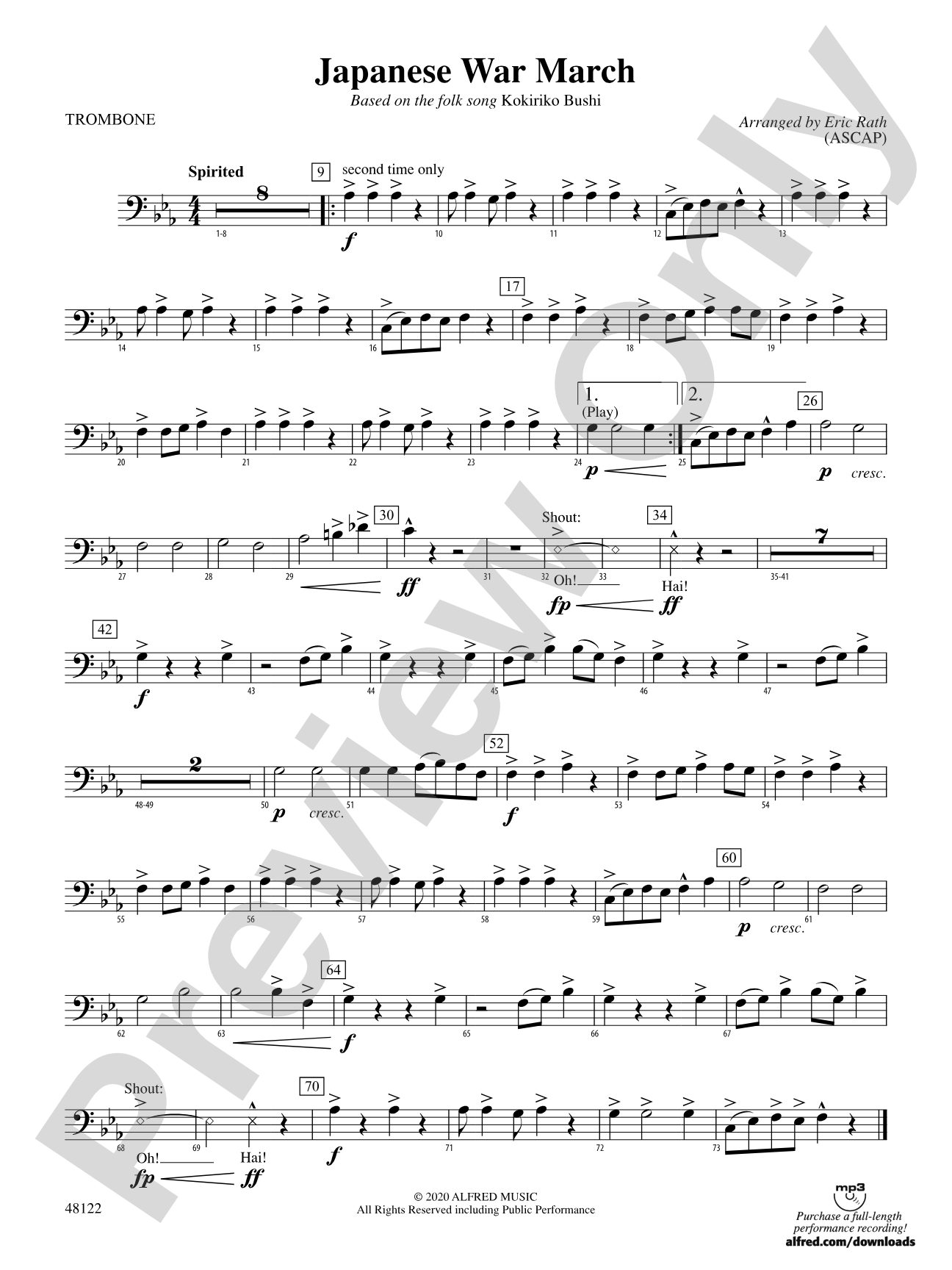 Japanese War March: 1st Trombone