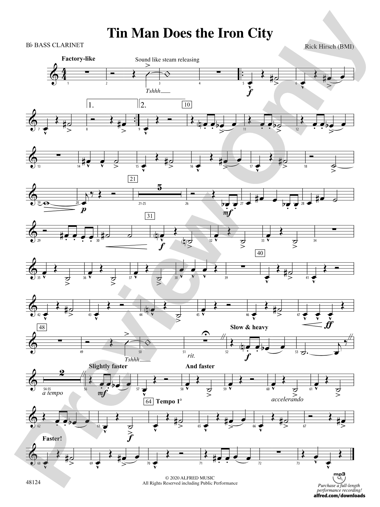 Tin Man Does the Iron City: B-flat Bass Clarinet