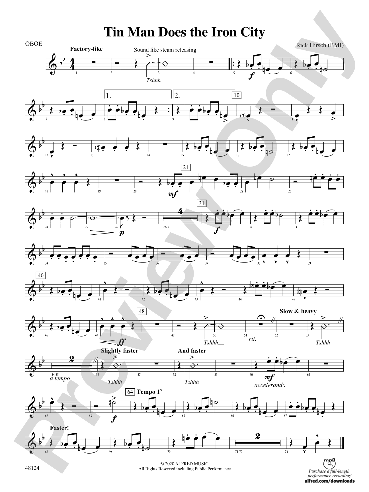 Tin Man Does the Iron City: Oboe