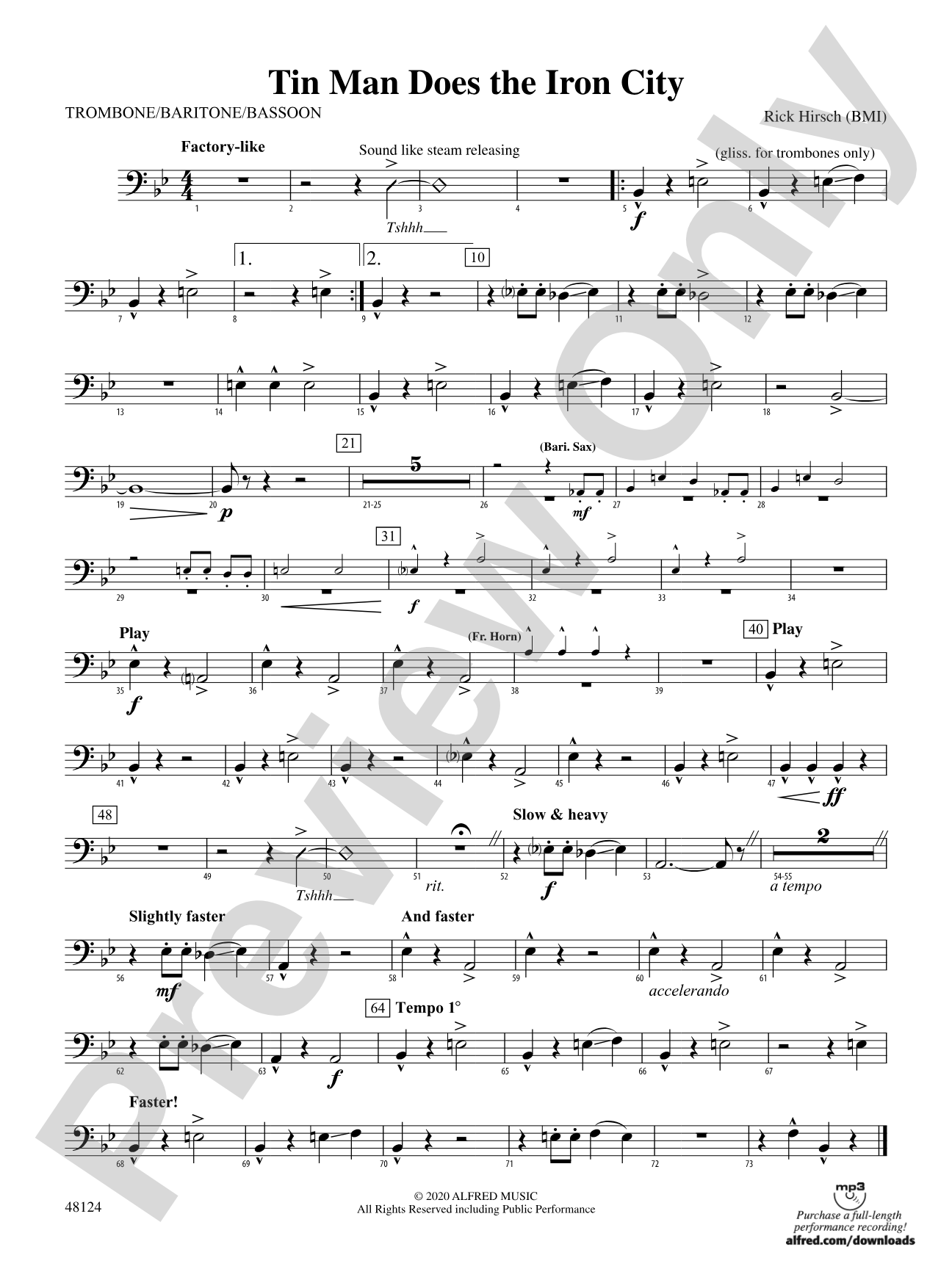 Tin Man Does the Iron City: 1st Trombone