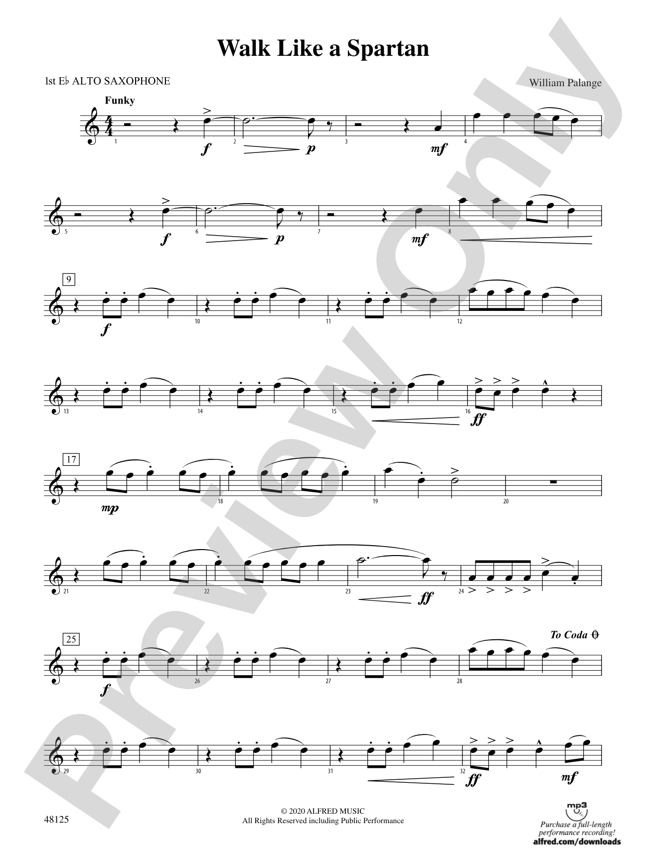 Walk Like a Spartan: E-flat Alto Saxophone