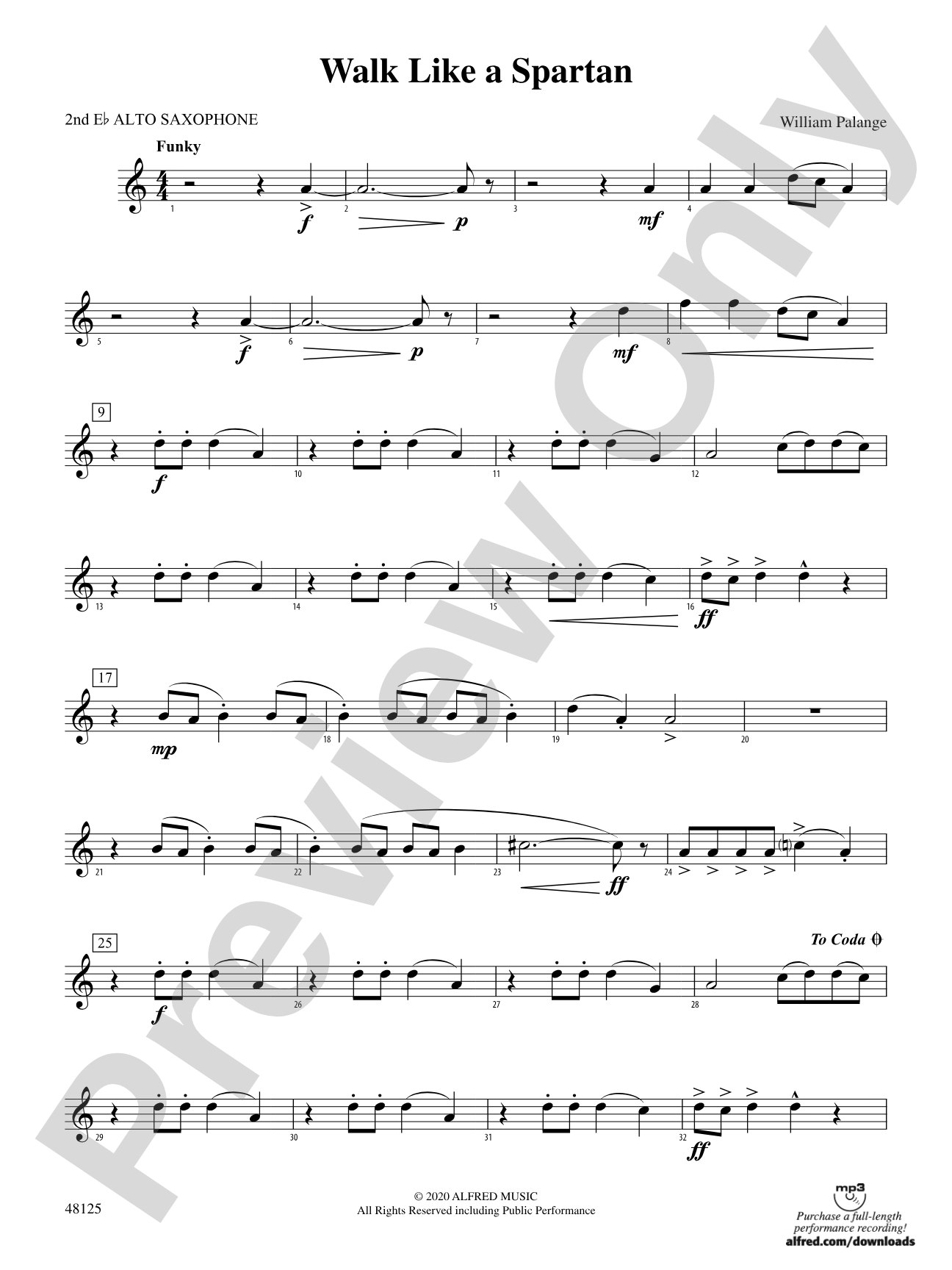 Walk Like a Spartan: 2nd E-flat Alto Saxophone