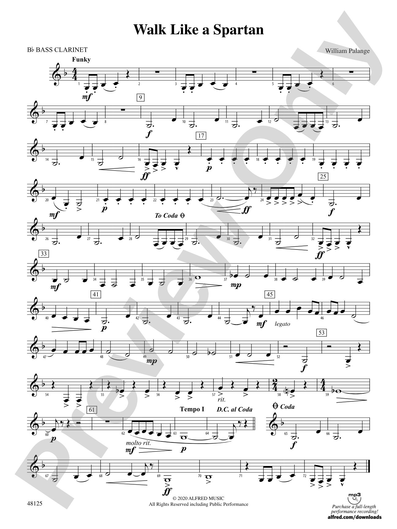 Walk Like a Spartan: B-flat Bass Clarinet