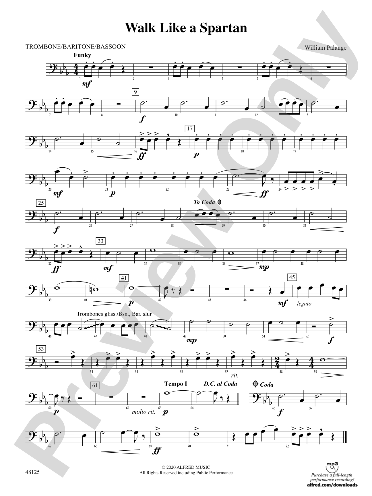 Walk Like a Spartan: 1st Trombone