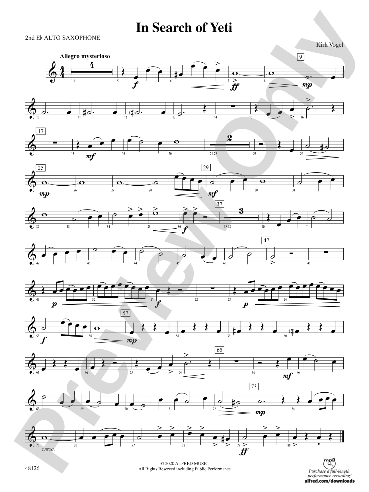 In Search of Yeti: 2nd E-flat Alto Saxophone