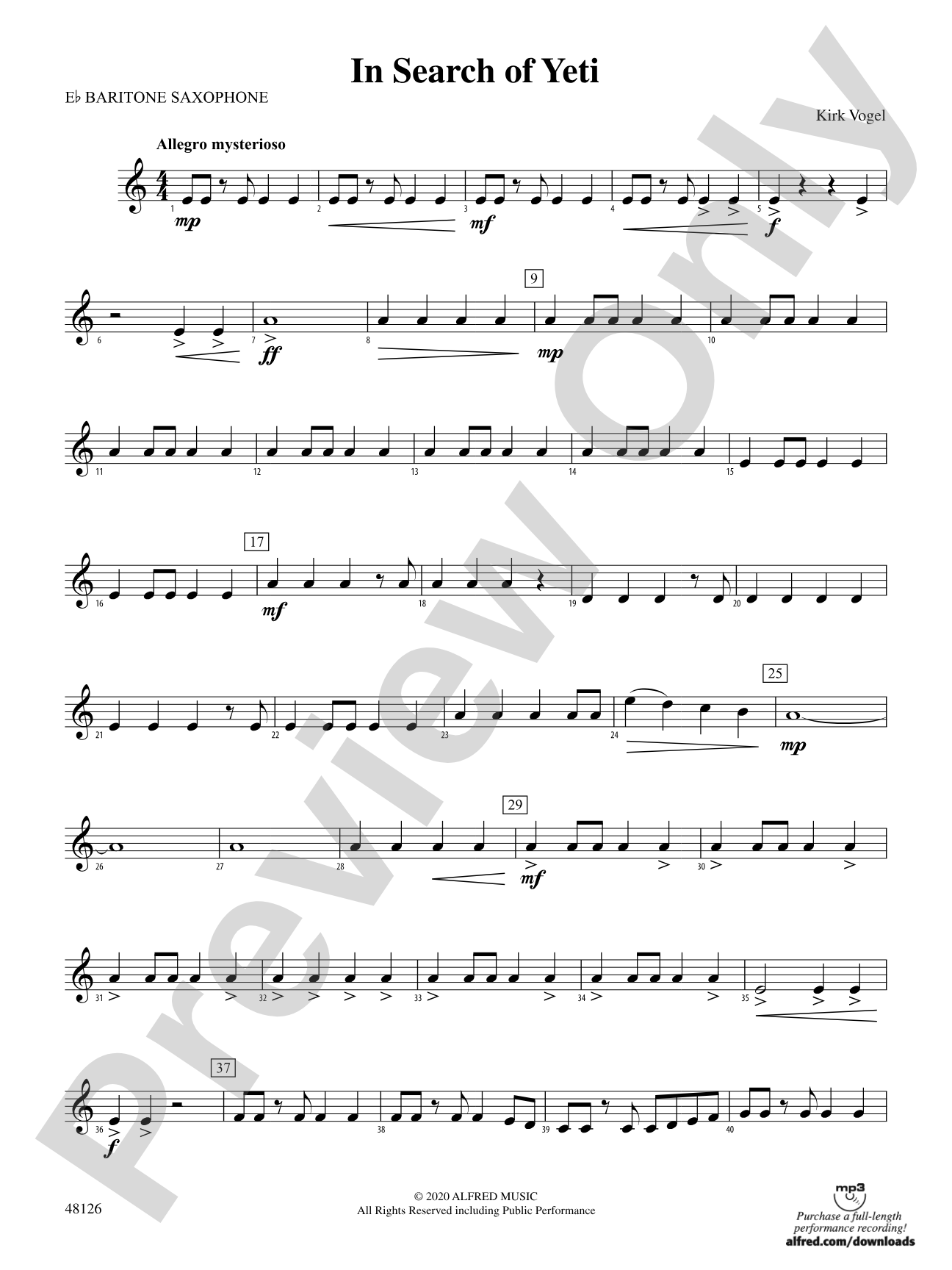 In Search of Yeti: E-flat Baritone Saxophone