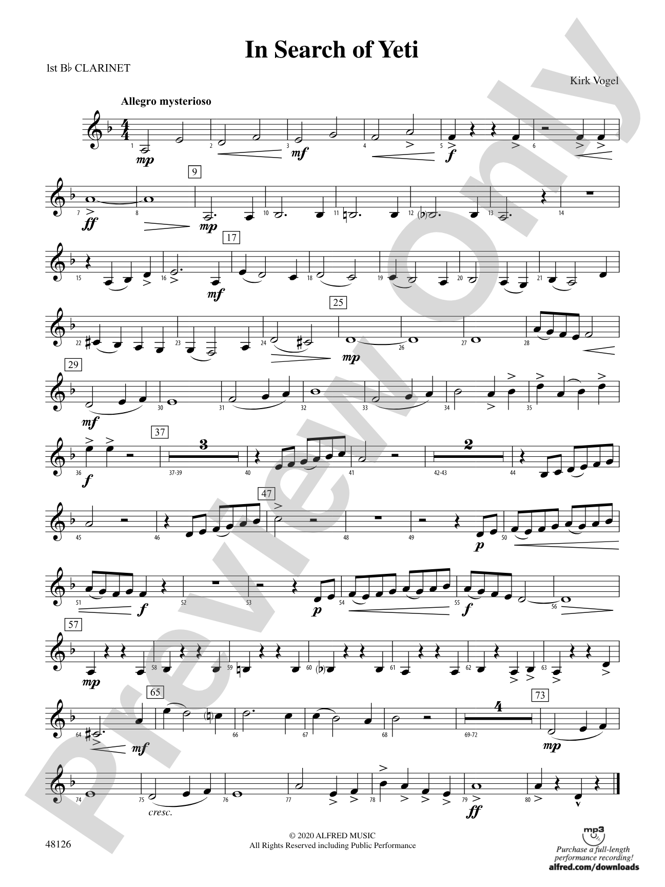 In Search of Yeti: 1st B-flat Clarinet