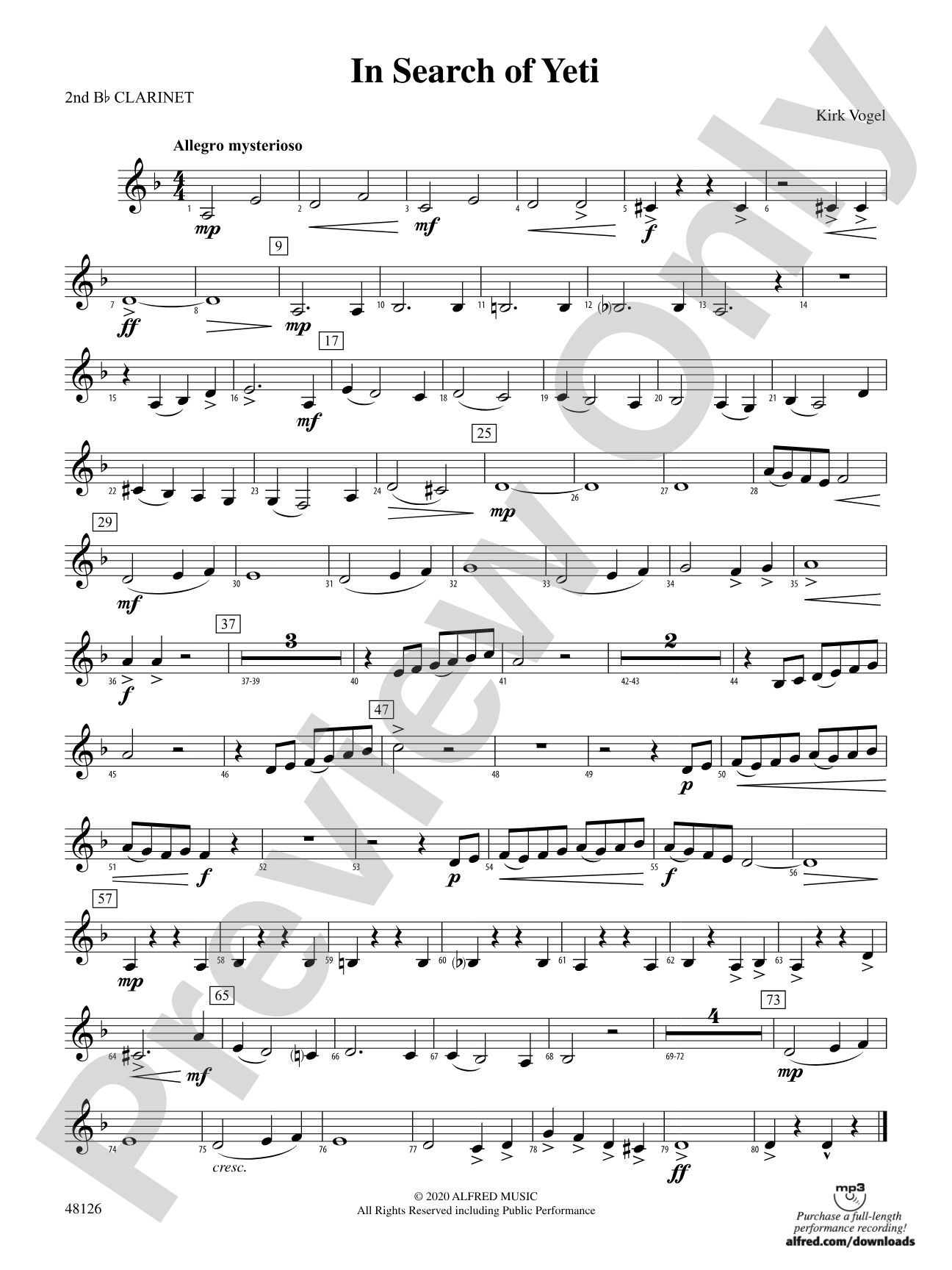 In Search of Yeti: 2nd B-flat Clarinet