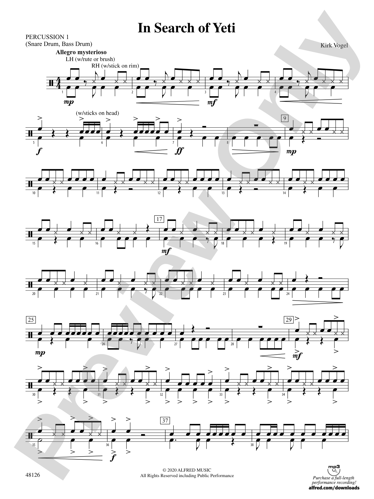 In Search of Yeti: 1st Percussion