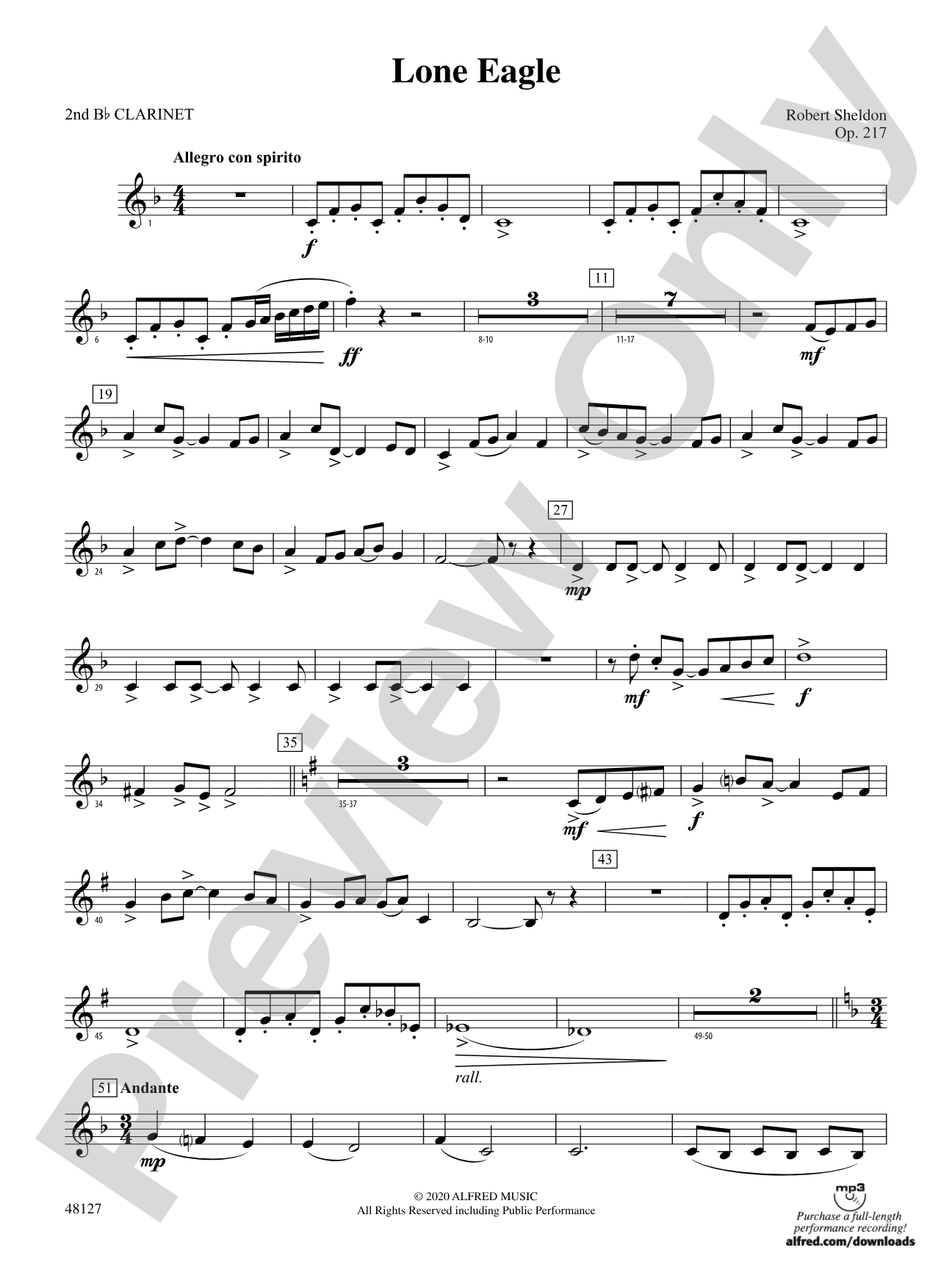 Lone Eagle: 2nd B-flat Clarinet