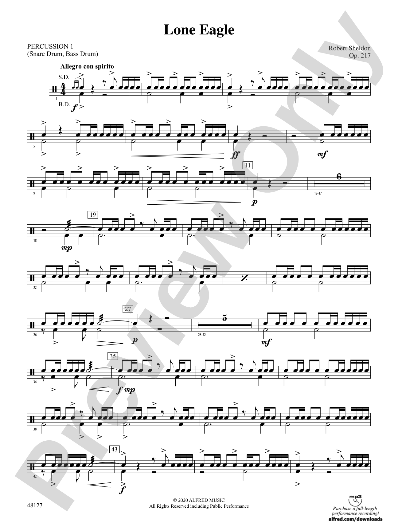 Lone Eagle: 1st Percussion