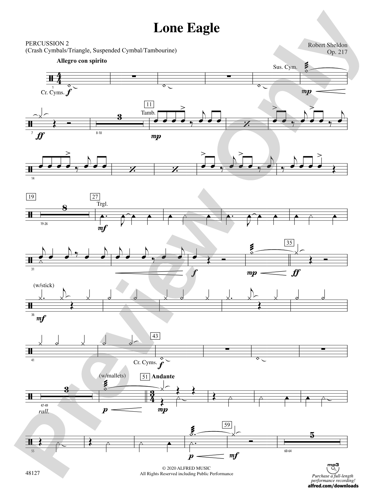 Lone Eagle: 2nd Percussion