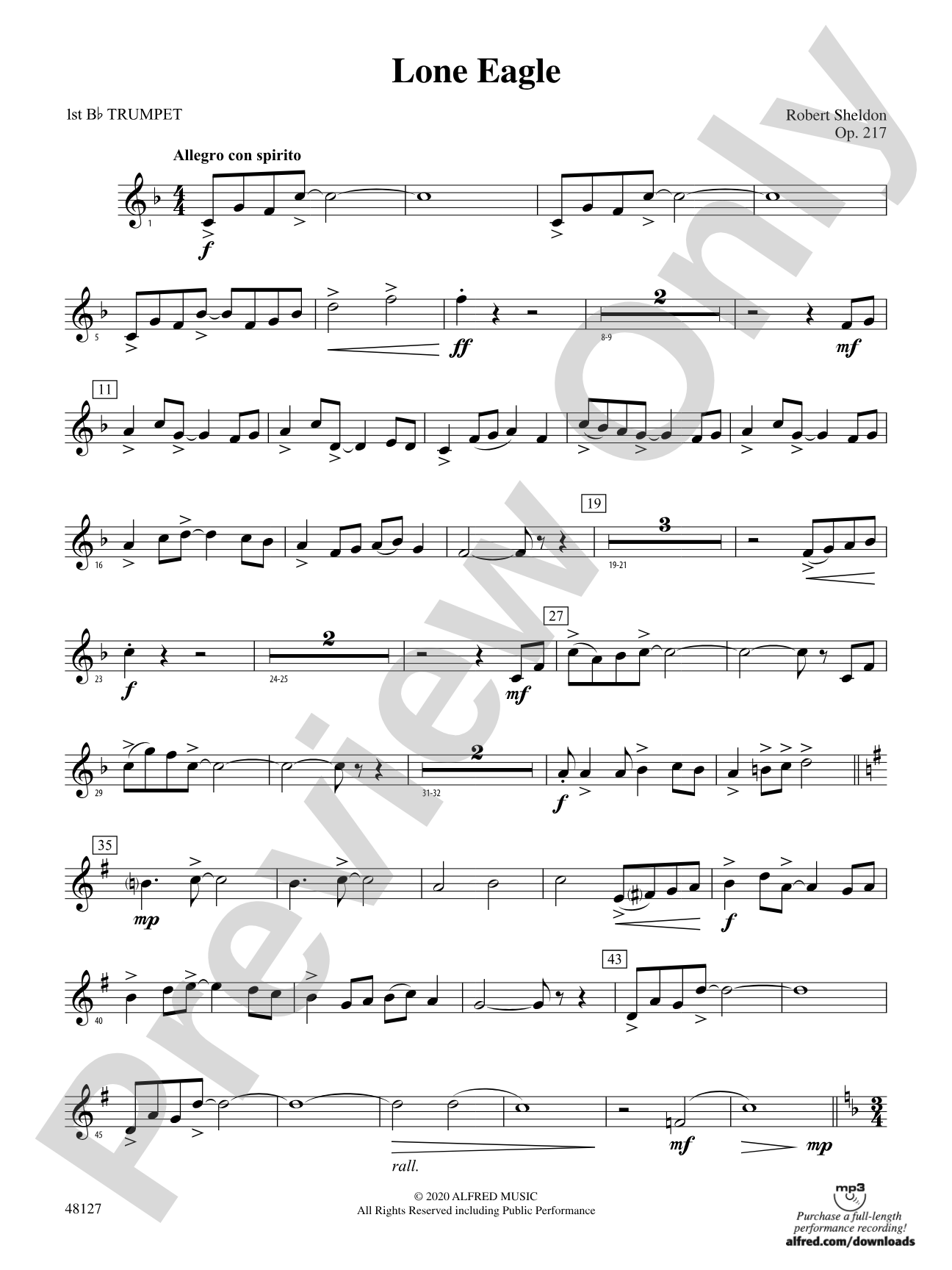 Lone Eagle: 1st B-flat Trumpet
