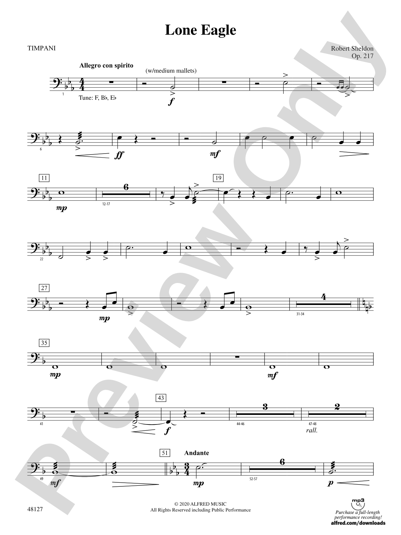 Lone Eagle: Timpani