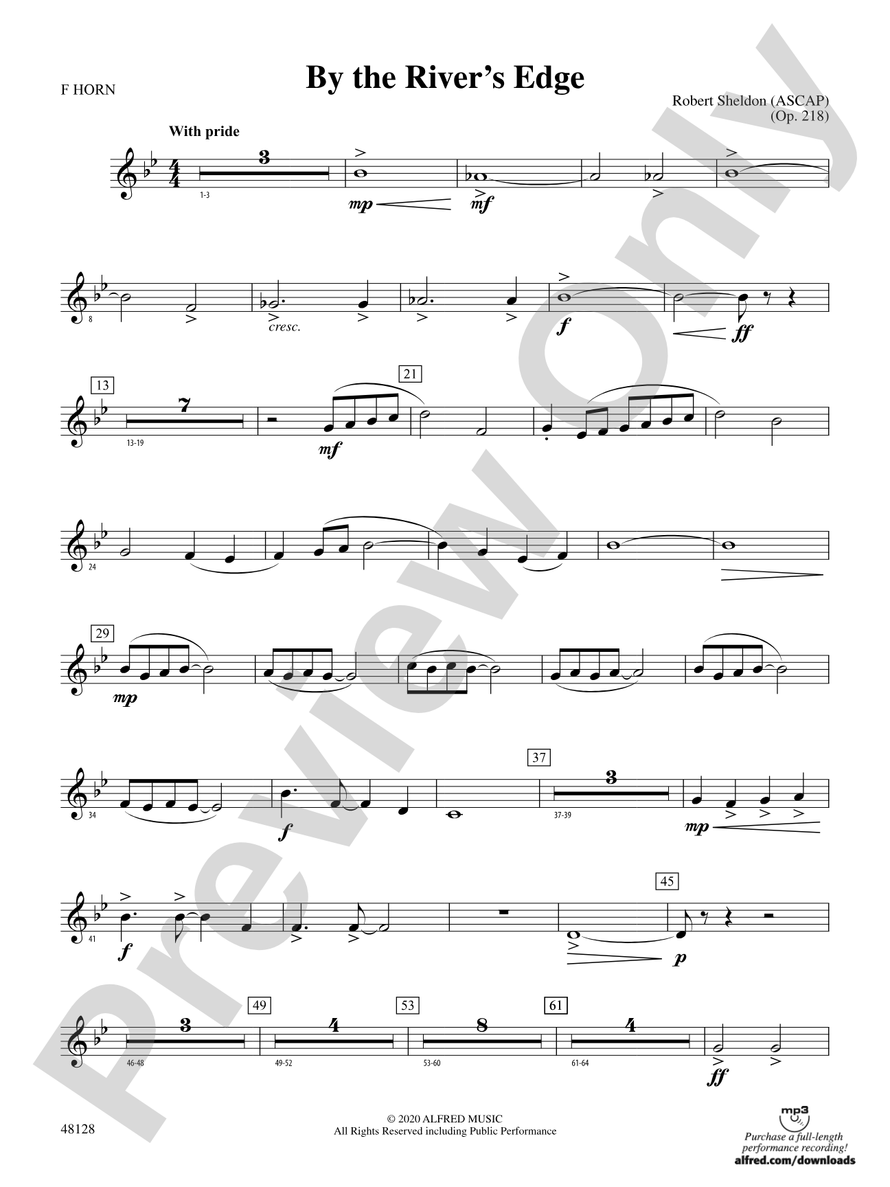By the River's Edge: 1st F Horn