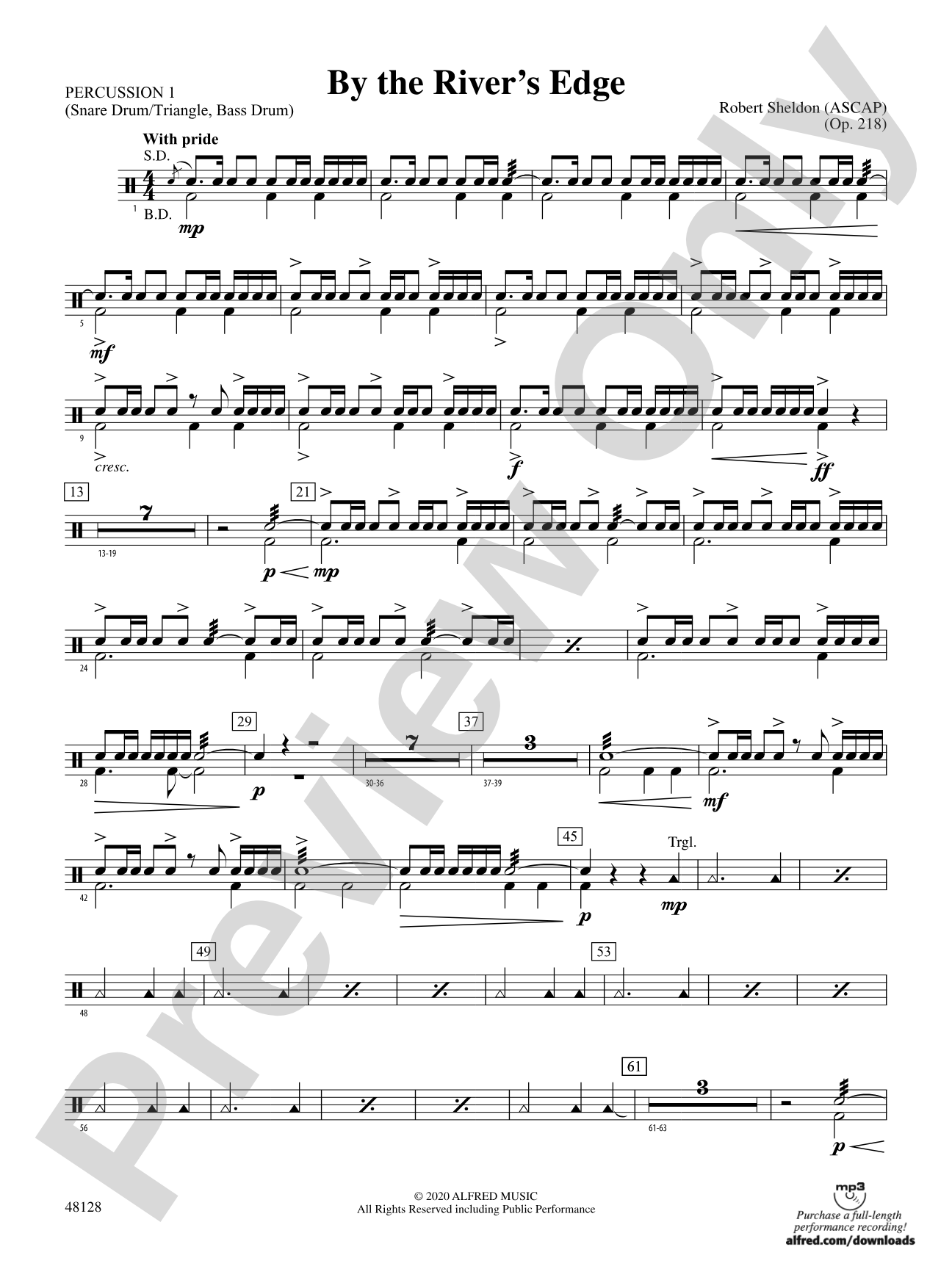 By the River's Edge: 1st Percussion