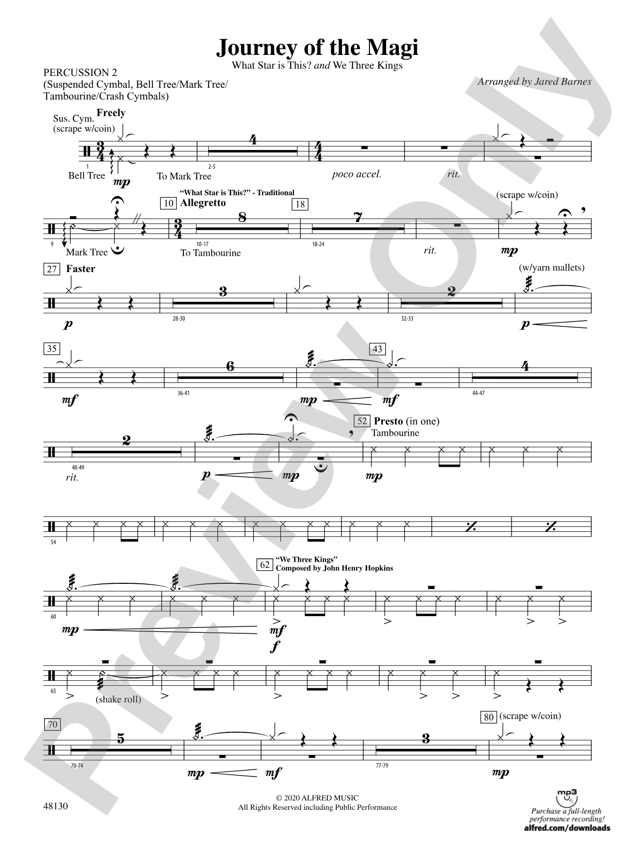 Journey of the Magi: 2nd Percussion